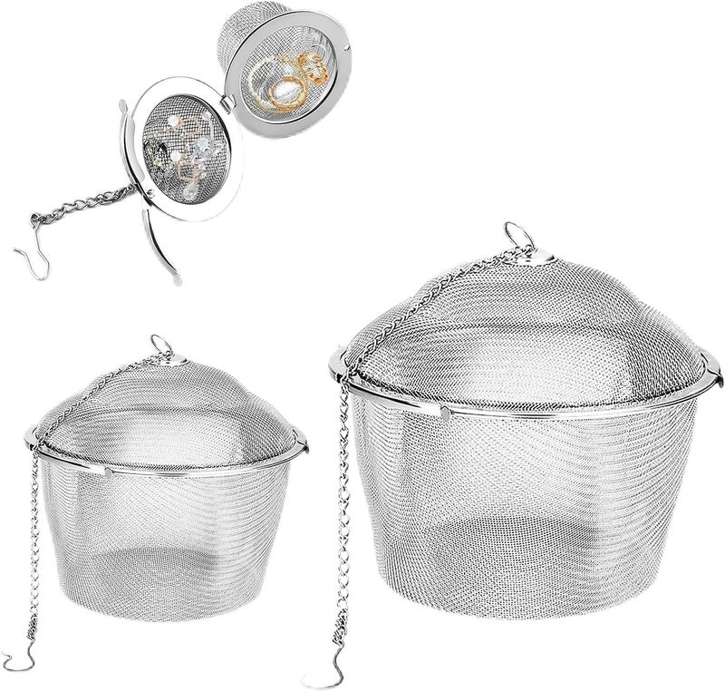 Iffitya Ultrasonic Cleaner Basket, Stainless Steel Basket for Ultrasonic Jewelry Cleaner, Jewelry Steam Cleaner Basket Small Parts Washing Basket for Jewelry, Watch Parts - Image 1